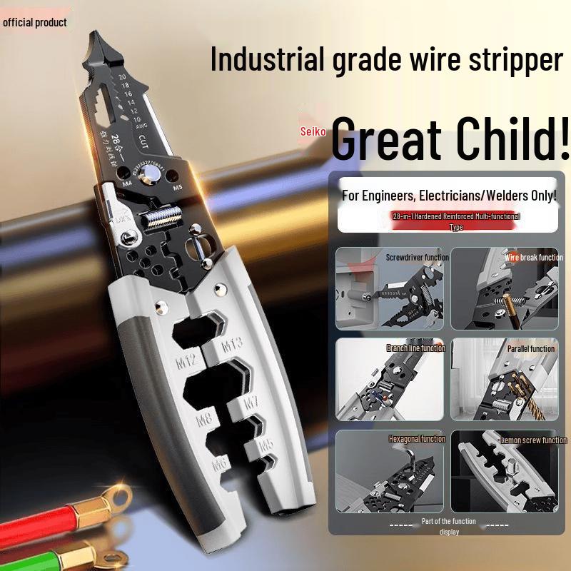 Large Industrial Universal Wire Stripper Pliers