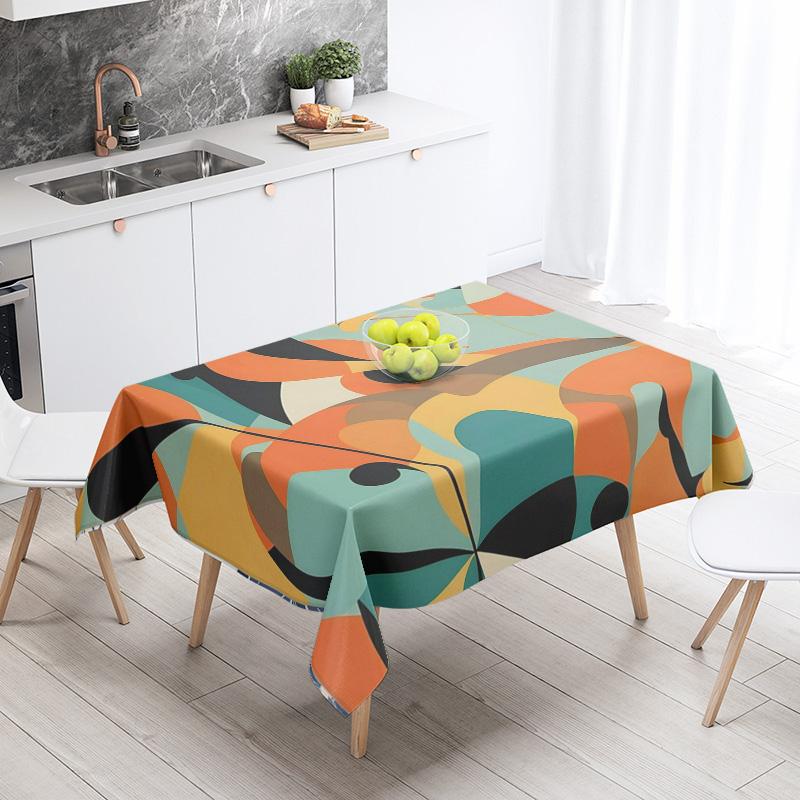 Abstract Geometric Tablecloth 1pc Resistant Party Decoration Restaurant Cafe Dining Table Tablecloths 140X200cm