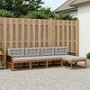 Outdoor Sofa Set with Cushions 5 Pcs Natural and Light Grey