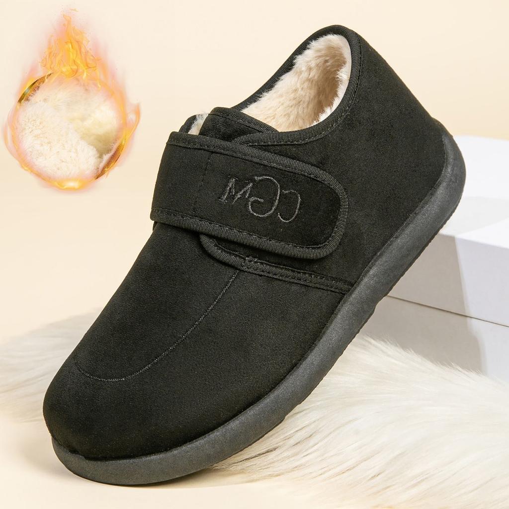 Cotton Slippers Low-top Velcro Velvet Snow Boots Women's Autumn and Winter New Short Boots Comfortable and Versatile Cotton Shoes Keep Warm