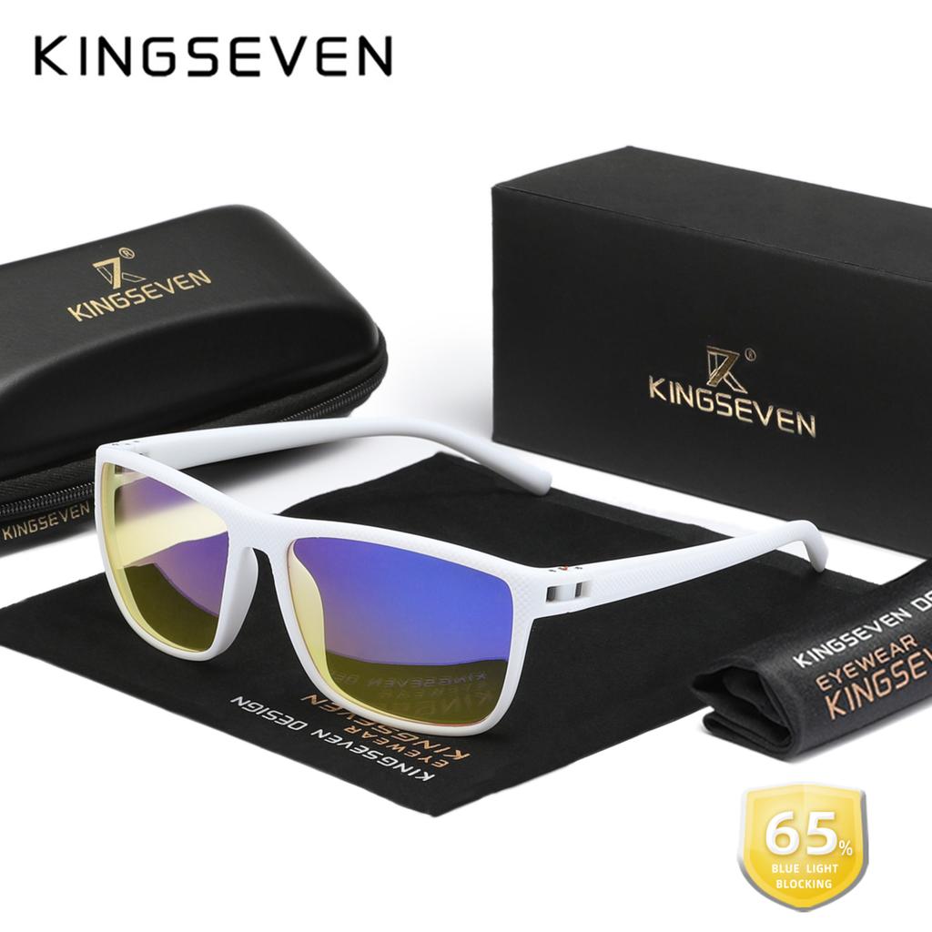 Kingseven Brand Fashion Anti-Blue Light Glasses Transparent Lens Men/Women Computer Blue Ray Blocking Eyewear Optical Eyeglasses
