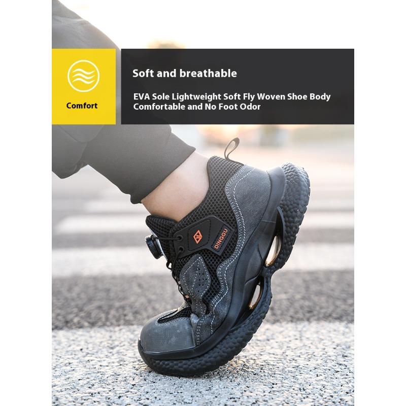 Lightweight Men Labor Protection Shoes Comfortable Safety Work Footwear Indestructible Anti Smashing Anti Nail Male Boots