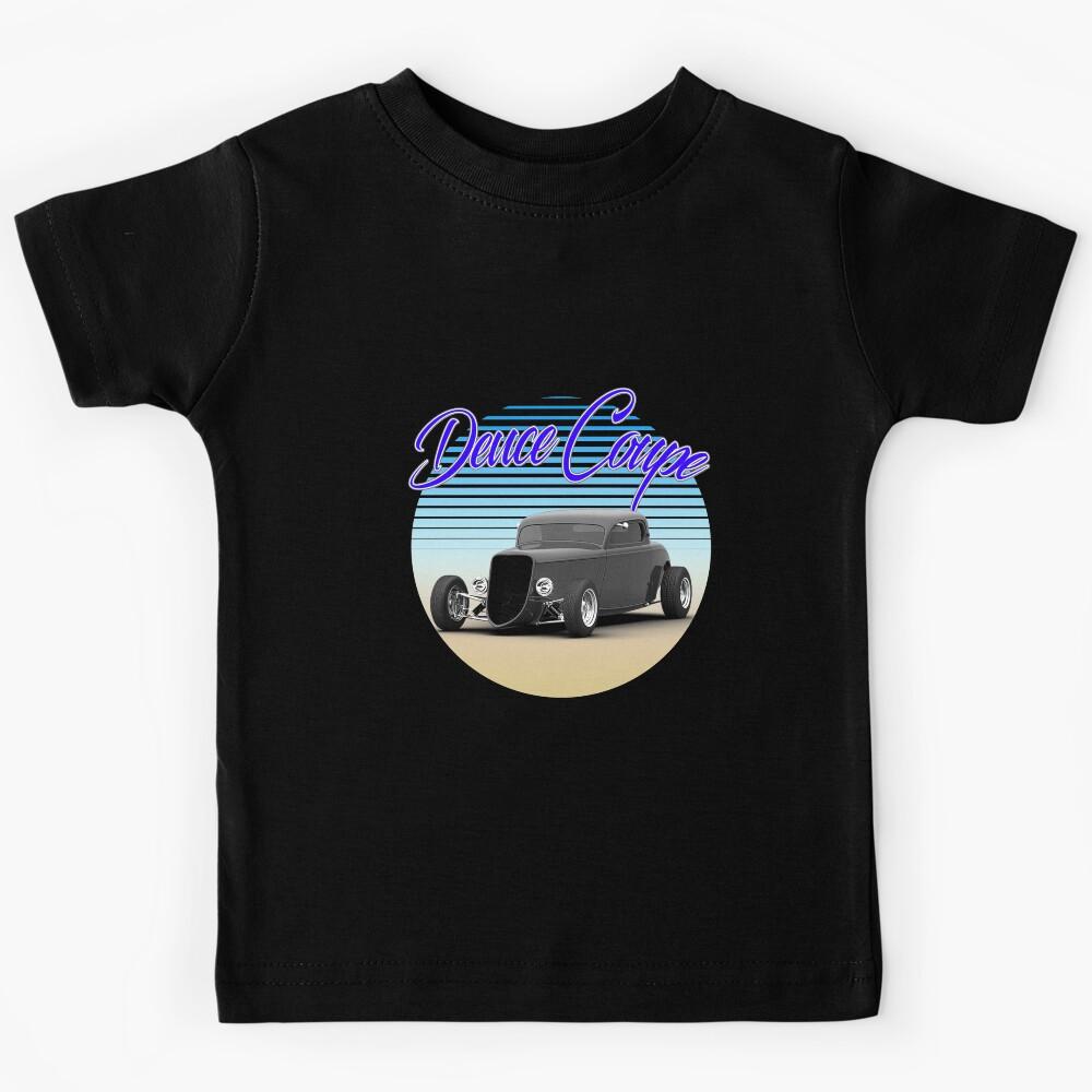 Deuce Coupe Hot Rod 1 on Black Background Kids T-Shirt 150