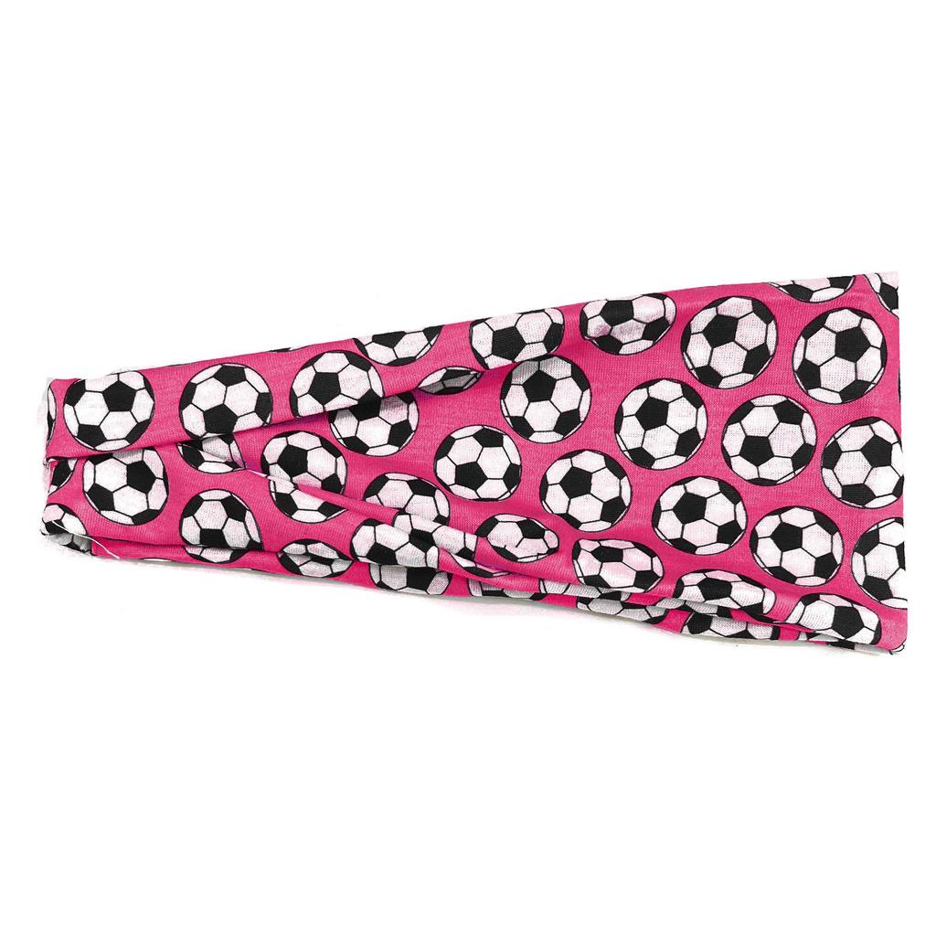 Popular Sports Print Wide Sweatband: Baseball, Football, Running, Softball Elastic Headband