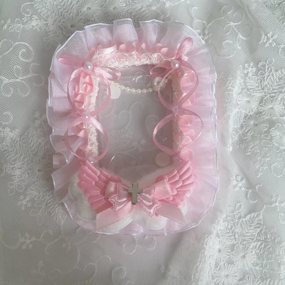 Lace Decorative Card Cover Bow Ribbon Card Display ID Card Holder Multi-layer Design Handmade Photocard Holder