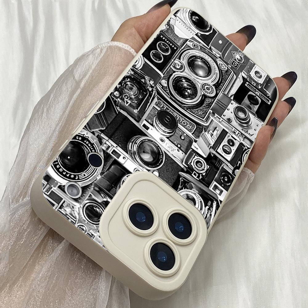M538 Vintage Camera Boombox Design Angel Eyes Soft Phone Case for iPhone Samsung Galaxy Xiaomi Rdemi Huawei Honor Infinix Realme OPPO All Model Case
