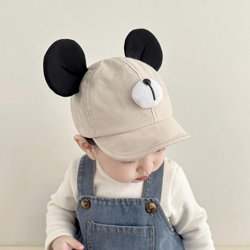 Cute Bear Ear Baby Hat Kids Boy Girl Soft Cotton Peaked Bonnet Caps Children Cartoon Casual Sun Visor Hats Baby Baseball Cap
