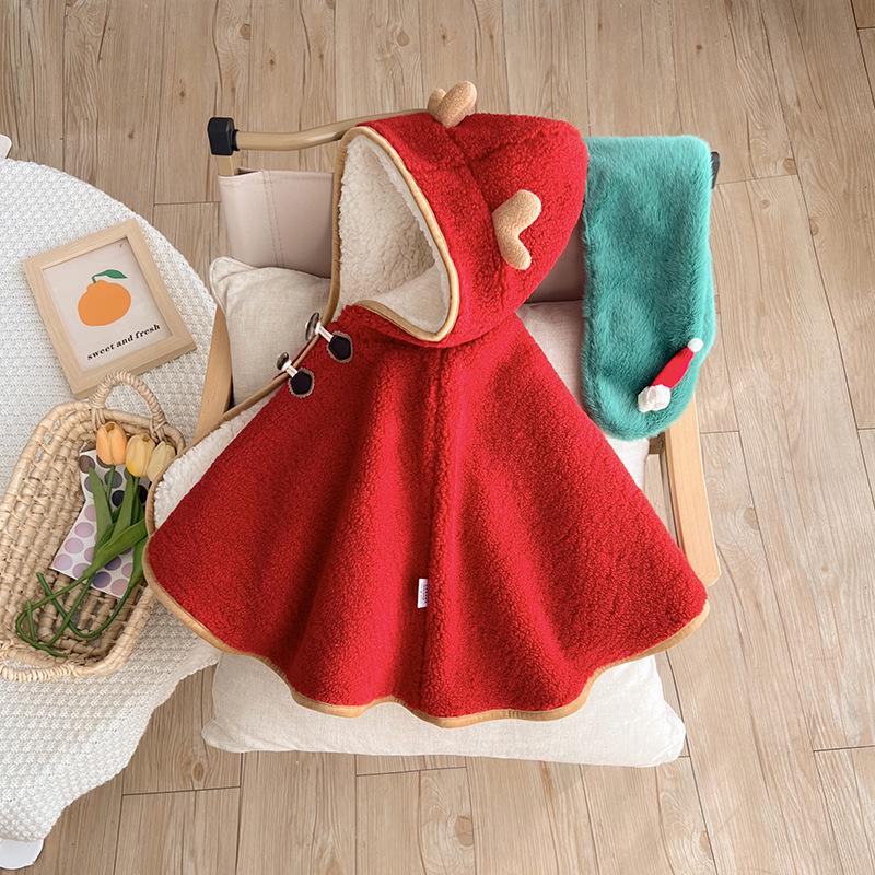 Pelerină Palton Super Drăguț de Pluș pentru Bebeluși pentru Toamnă și Iarnă