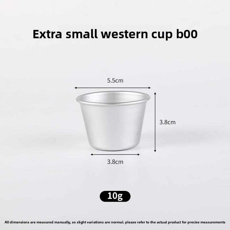

Aluminum alloy Western-style cup caramel pudding cup small cake mold home use pudding mold dessert jelly baking tool set of 5 B00 (5 pieces)