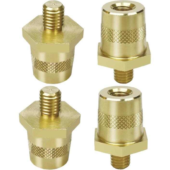 Battery Terminal Connector, Auto battery Terminal Brass Post Adapter, Top Post thread Terminal Charging Post Extender Adaptor Taper Conversion Screw