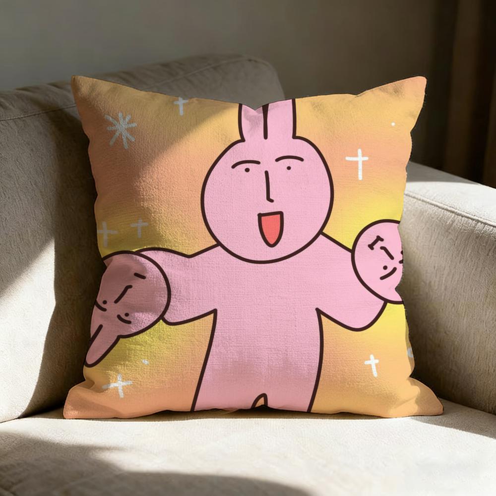My Friend Rrabbit Cute Pillow Case Pillowcase Doublesided Printed Sofa Cushion Bedroom Headboard Pillow