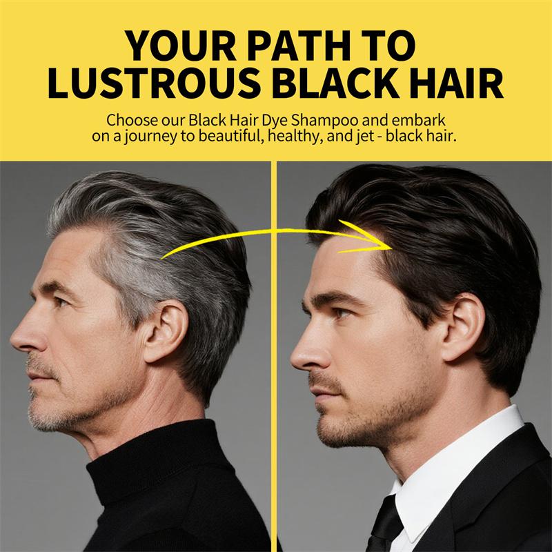 3 In 1 Herbal Healthy Hair Dyeing 500ml SEVICH Black Hair Dye Shampoo For Men Women Plant Instant Color Shampoo Ginger Black Hair Dye