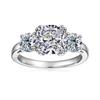 Gica Gema Three Stone 3.5 Carat D Color Moissanite Ring For Women S925 Sterling Silver Valentine's Day Gift