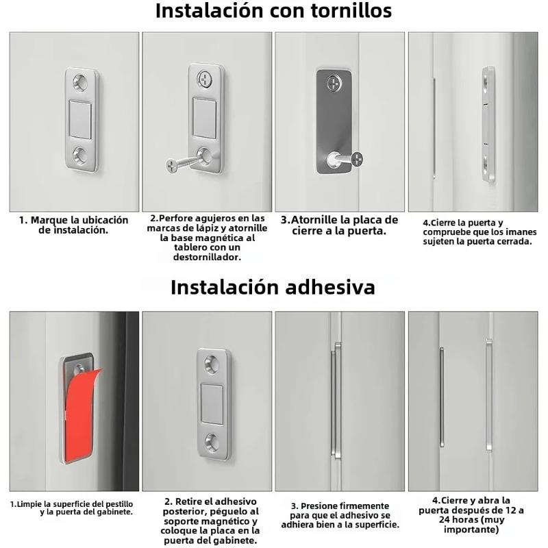 10pcs Magnetic Cabinets Capture Ultra-thin Doors with Strong Magnetic Stoppers, Invisible Adhesive Drawers for Kitchen Cabinets