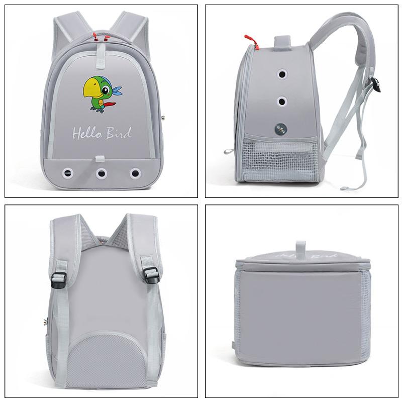 Portable Bird Carrier Bag Birdcage Parrot Pigeon Large Opening Backpack with Feeding Cups for Parakeet Cockatiel Lovebirds