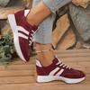 Women's Spring Thick-Soled Platform Gump-Style Casual Shoes With Cross-Strap Detail, Slim-Fit Footwear, Available In Large Sizes.