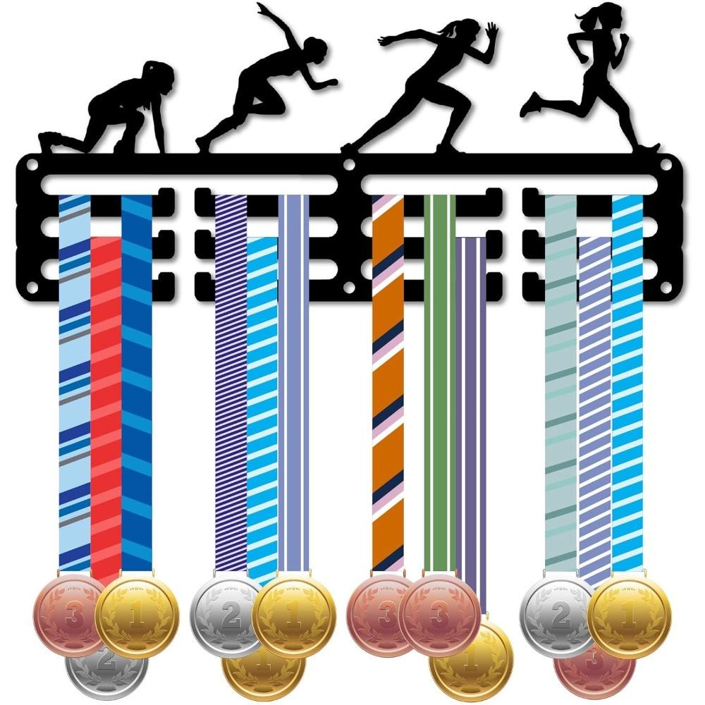 Iron Medal Holder Wall Mounted Sports Medal Rack Awards Display Hanger for Jiu Jitsu Runner Competition Victory Gymnastics 11.4 x 5.1 Inch