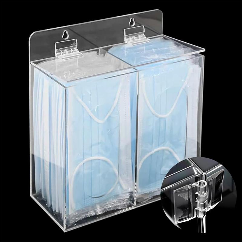 A03F-Plastic DIY For Box Door Buckle Set, 15Pcs Acrylic Hinges Kit Self-Adhesive Latch Buckles No Punch Needed Piano Hinge