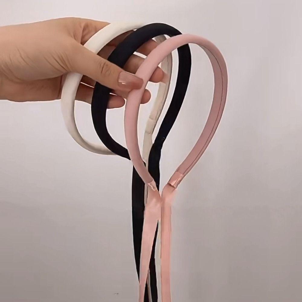 Weave Hair Y2k Thin Headband Women Ribbon Hair Hoop Balletcore Bow Headband Korean Hairband