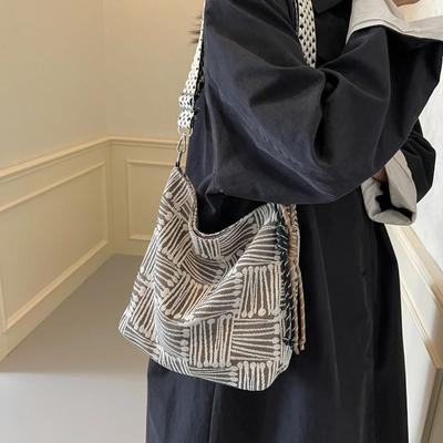 Damen Canvas Tasche  Designer  Freizeittasche  Schulter Messenger Bag  Große Kapazität  Baumwolle  Wiederverwendbare Strandtasche