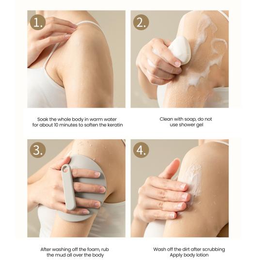 Silicone Bath Brush Silicone Gentle Exfoliating Three-Finger Anti-Slip Grip Body Scrubber Sensitive Skin Massage Tool