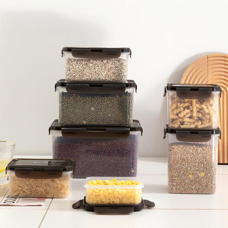 Wutuo Square Food Storage Containers with Transparent Lids (2-Pack)