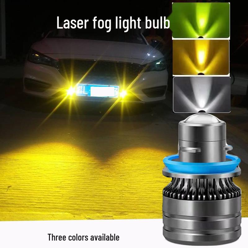 LED Car Fog Light Bulb Replacement H8/9/11 with Lens – High Brightness Yellow/White Energy-Saving