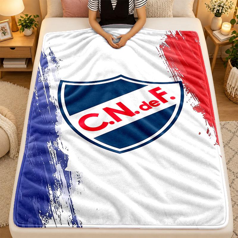 Flannel BlanketNacional De F Tbol Warm Soft Throw Blanket for Indoor Sofa Bed Living Room Use
