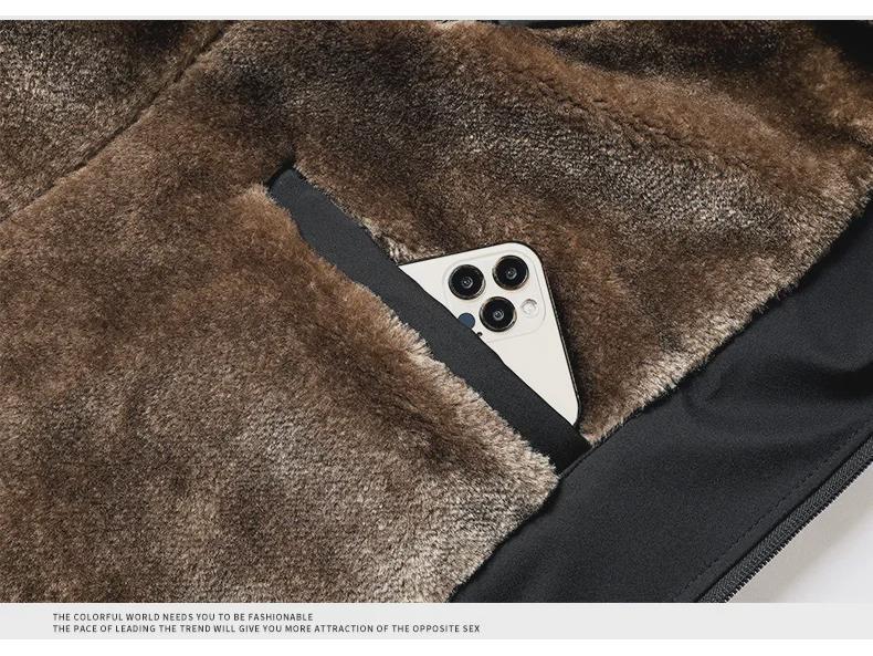 2024 Men's Winter Stand-Up Collar Jacket for Middle-Aged & Elderly, Plus Velvet, Thickened & Warm 