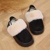 Wearing snow cotton boots, women's cotton slippers, women's winter thick-soled velvet to keep warm ins