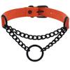 Round Layered Necklace Black Chain Necklaces for Women Men Pu Leather Gothic Punk Statement Choker Necklace Cosplay Jewelry