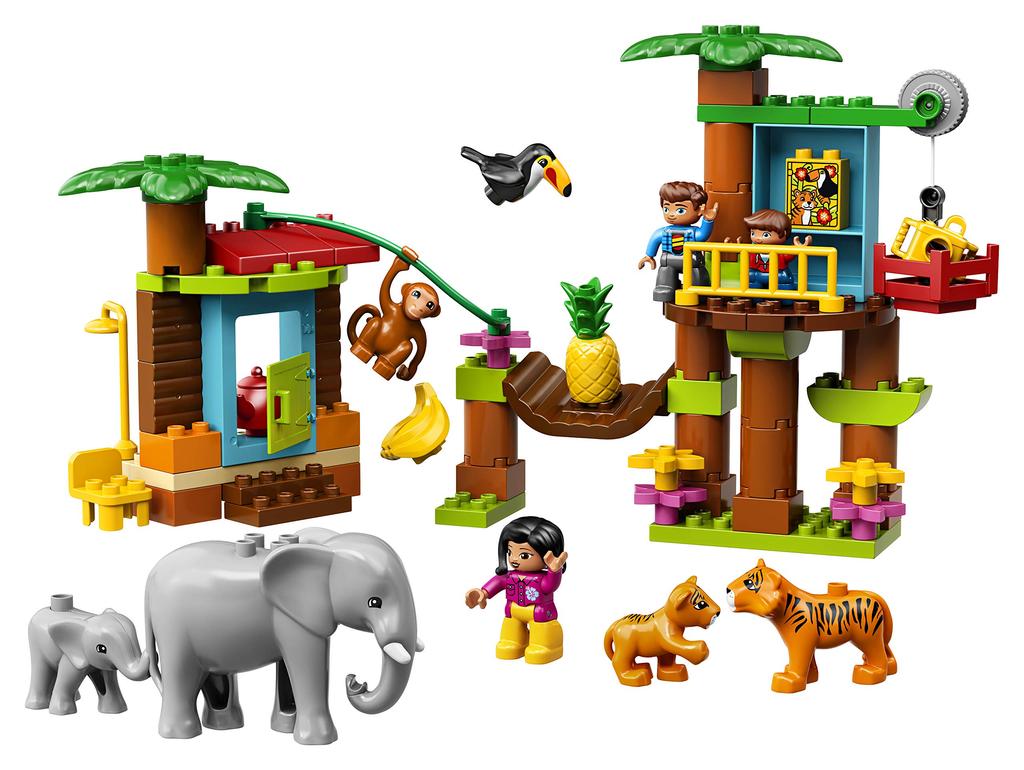 LEGO Duplo World Animals Jungle Exploration 10906 Educational Building Blocks for Girls and Boys