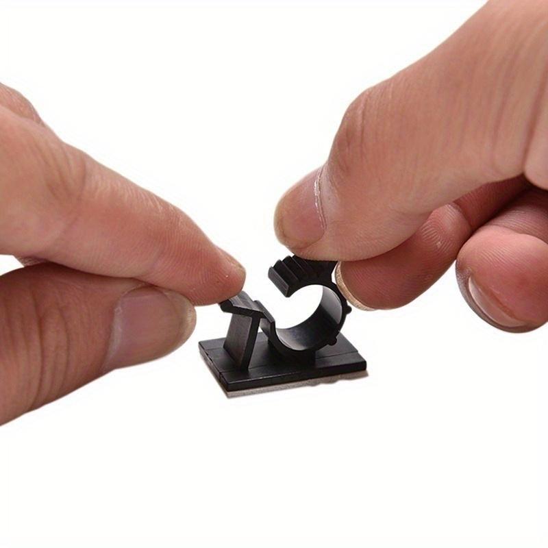 1pcs New Adhesive Backed Nylon Wire Adjustable Cable Clips Clamps Black