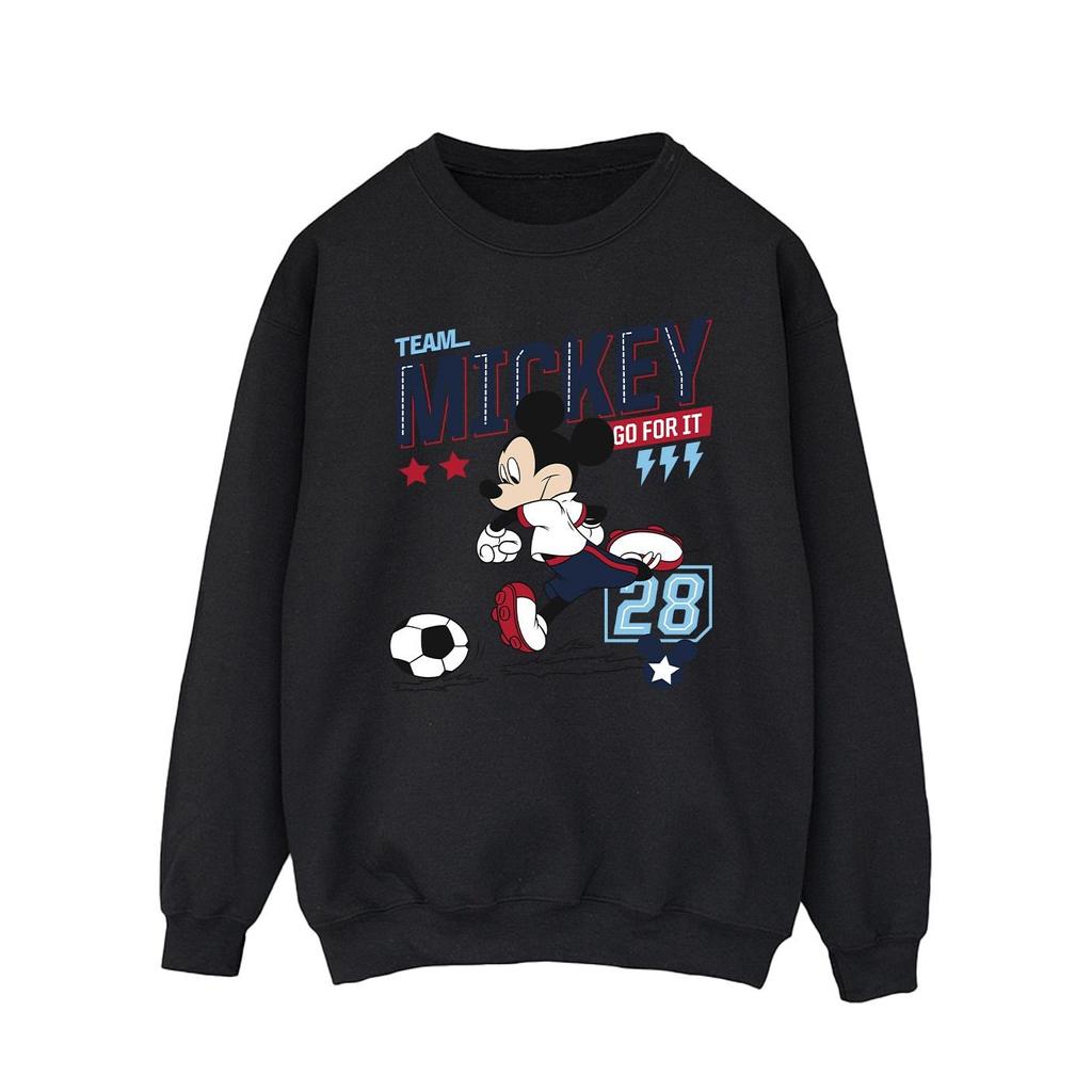 Disney Mens Mickey Mouse Team Mickey Football Sweatshirt