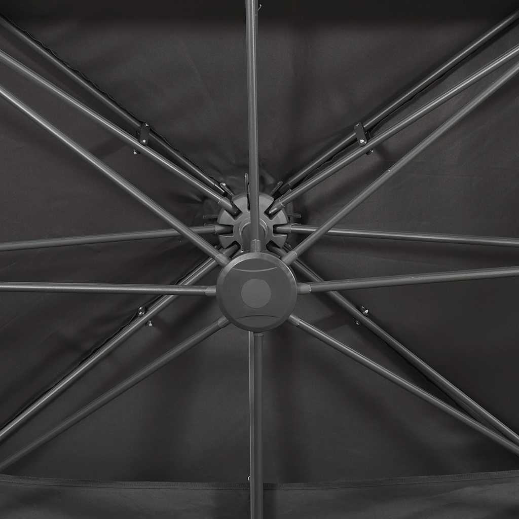 Double Roof Parasol in Anthracite 400 x 300 cm