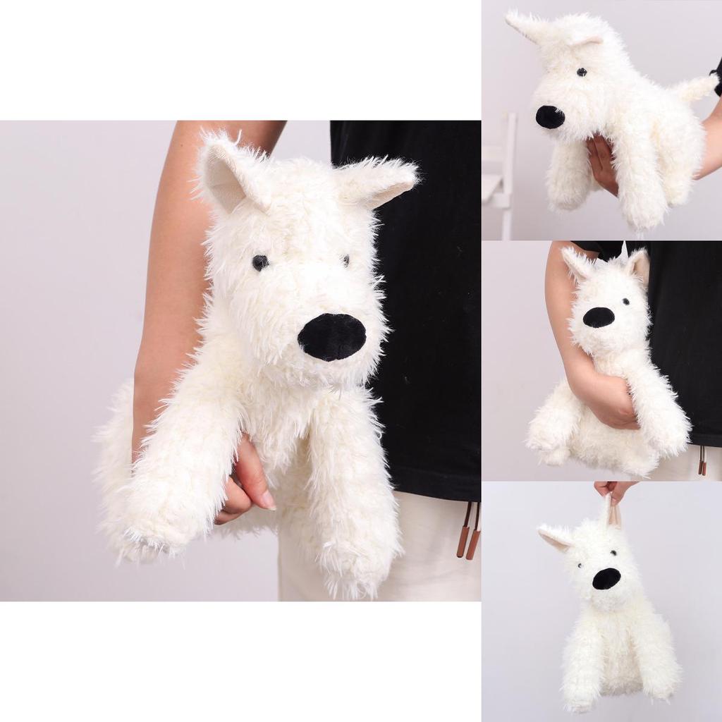 Cute Cartoon White West Highland Dog Plush Toy Doll For Dog Lovers