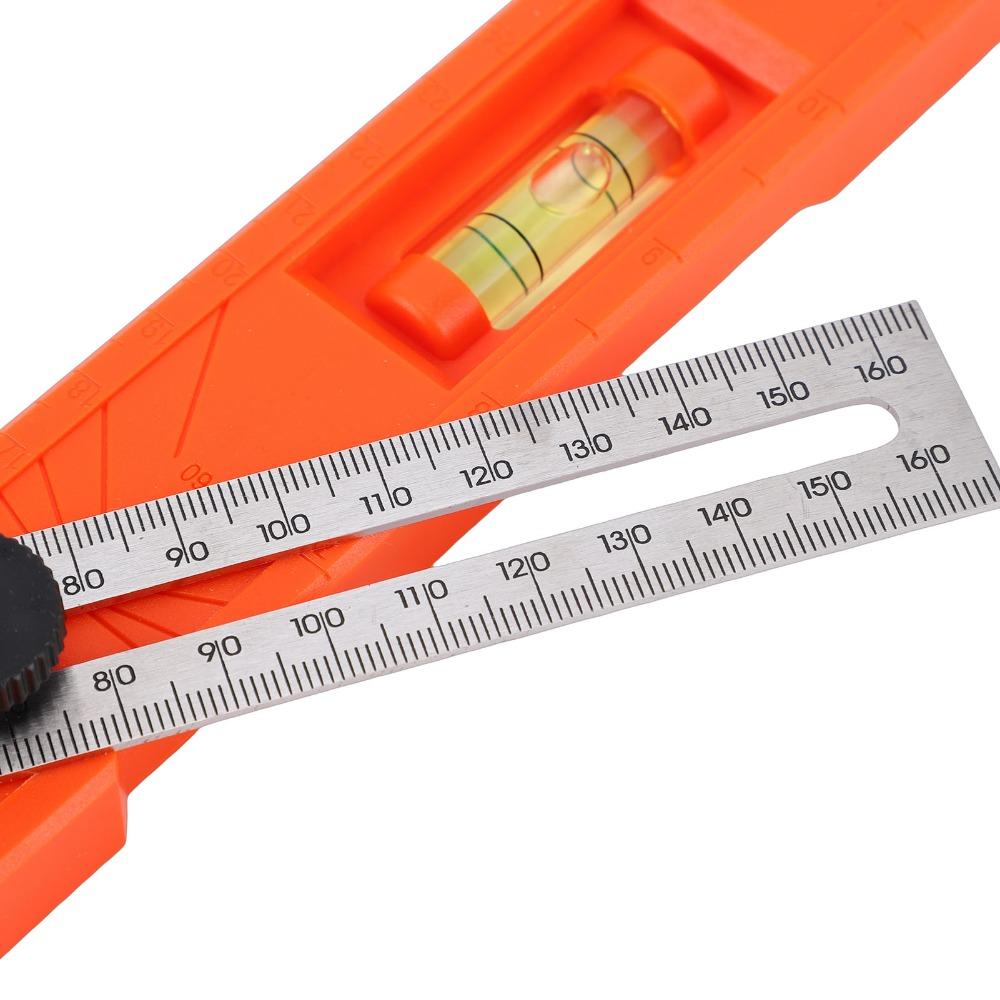 Level Gauge Multi-Angle Ruler Adjustable Positioning Marking Protractor  For Woodworking