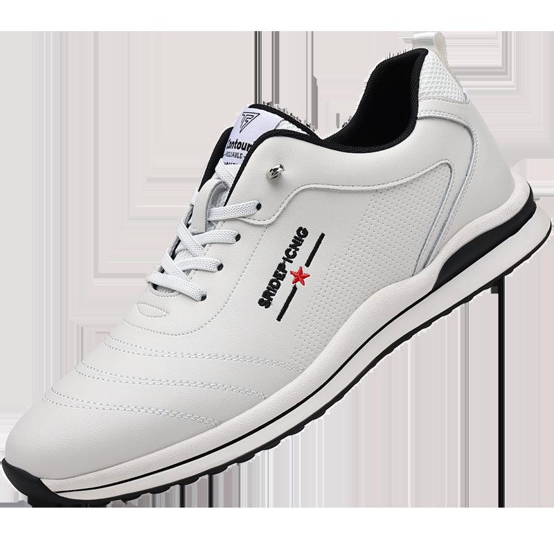 2025 Spring and Autumn New Men's Sports and Leisure Leather Shoes Men's Small White Soft Leather Versatile Trend Board Shoes Single Shoes 905