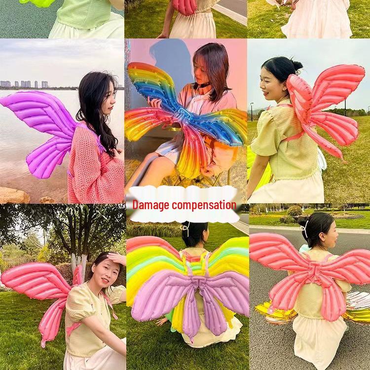 Colorful Children's Angel Wings Inflatable Butterfly Balloons for Night Market and Street Stall Decoration