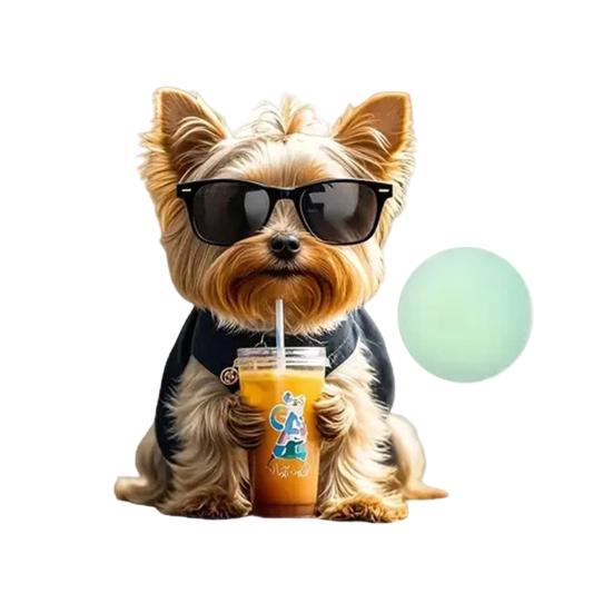 Auto Lufterfrischer Clips Niedlicher Milchtee Welpe Acryl Auto Lüftungsschlitz Clip mit Austauschbaren Duftkissen 2D Armaturenbrett Deko Einfach Aufsteckbar Geschenk für Hundeliebhaber