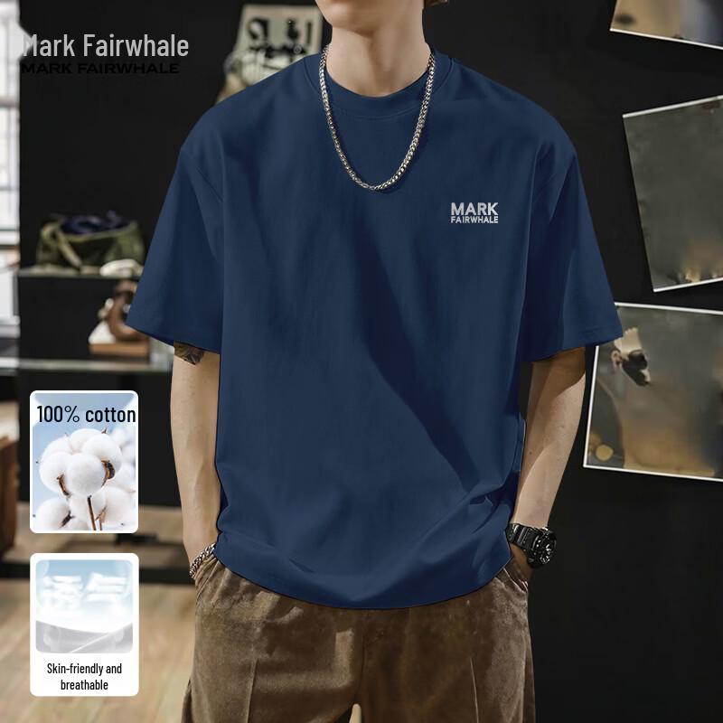 Mark Fairwhale Men's Pure Cotton Breathable Short Sleeve T-Shirt