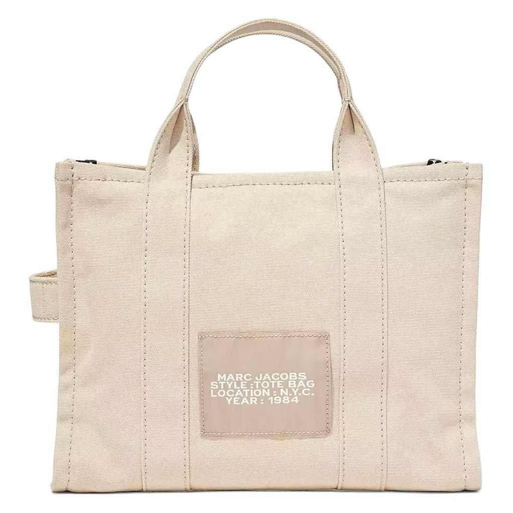 Marc Jacobs Logo Cotton Tote Shopping Bag Medium Women Tote Bags Beige M0016161260BEIGE