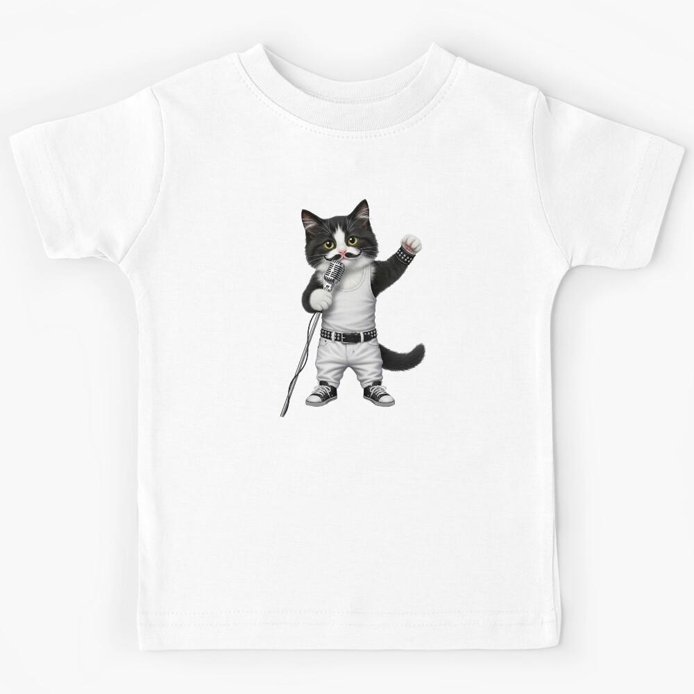 Rock Star Cat Kids T-Shirt 110