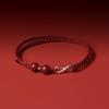 Women's Cinnabar Red String Infinity Bracelet & Anklet - Richly Woven for Couples