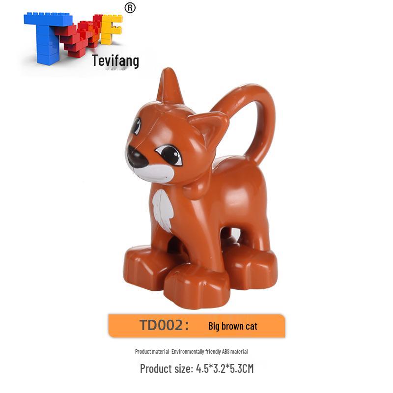 Large Particle Building Blocks: Compatible Prairie Ocean Animal Farm Educational Toys for Kids