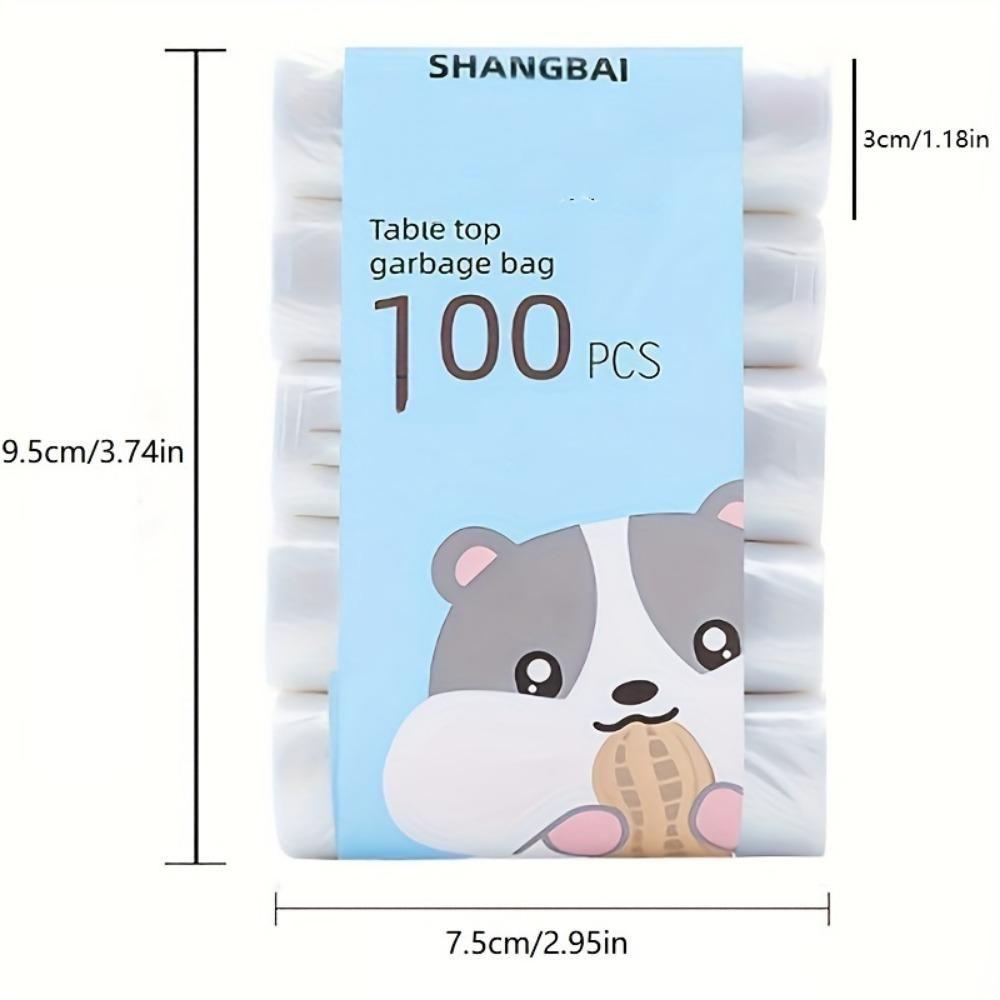 Bolsas de Basura de Escritorio, Cubos de Basura Pequeños para el Hogar, Bolsas de Plástico Mini Desechables para Montar en el Coche