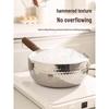 HANDUNYOU 316L Stainless Steel Yukihira Milk Soup Pot