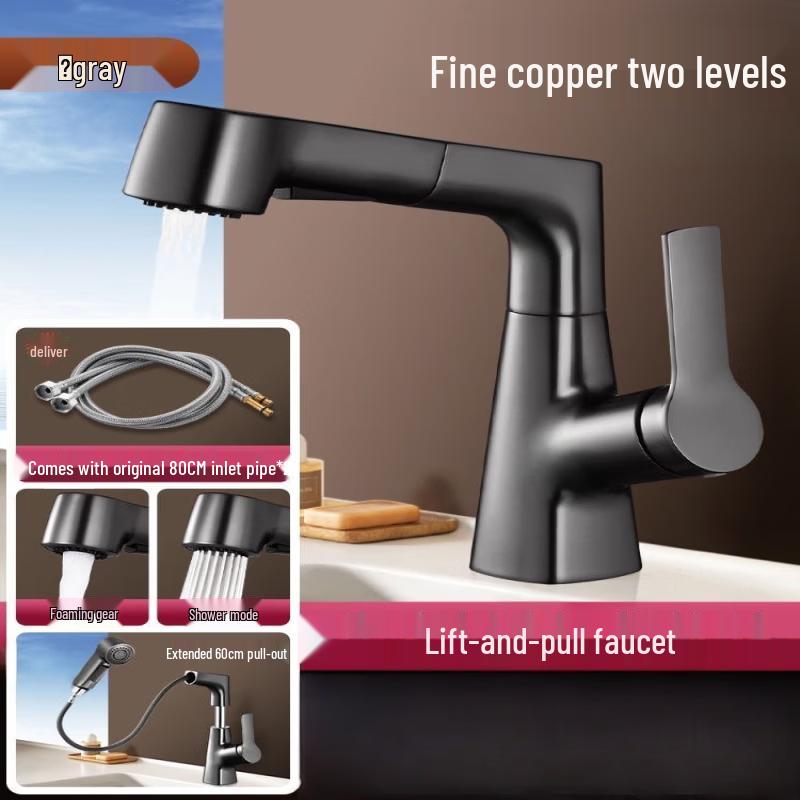 Luxury Pull-Out Bathroom Faucet