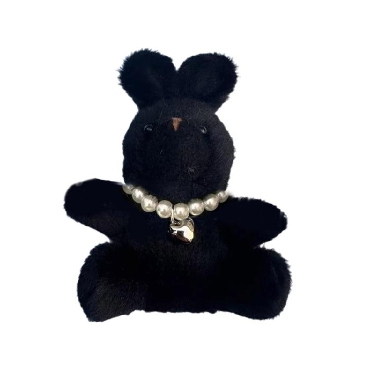 Stylish Black Rabbit Key Accessory Convenient Bag Dangler Unique Car Keychain 1