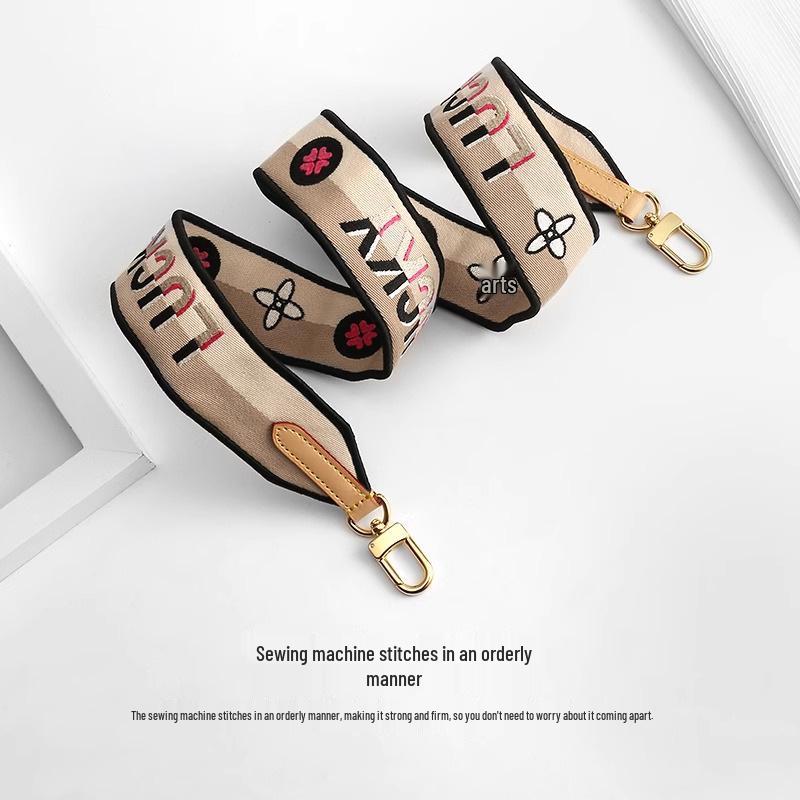 Luoboshi Embroidered Shoulder Strap for LV Speedy 20 Canvas Crossbody Bag Accessories